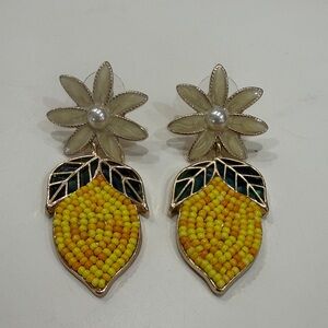 BaubleBar Lemon Blossom Beaded Earrings
